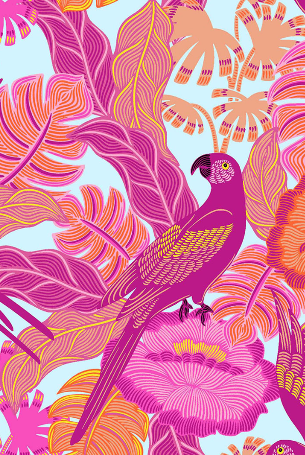 Macaw Mania 2 Taschen STRETCH Damen Kasack