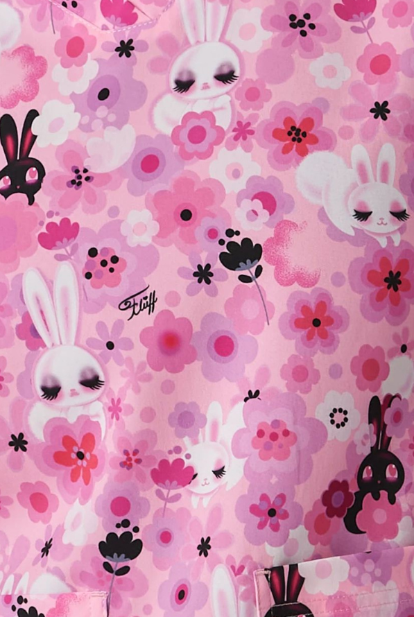 Fluff Bunnies 2 Taschen Damen Kasack