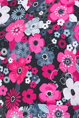 Flower Patch 2 Taschen STRETCH Damen Kasack