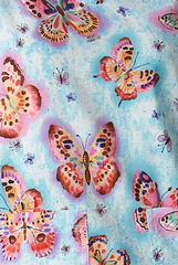 Brush Butterfly 2 Taschen STRETCH Damen Kasack