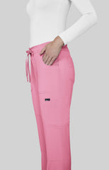 Peace Peony Pink 6 Taschen STRETCH Damen Berufshose