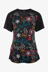 Disney's Mickey Christmas Glow 2 Taschen Damen STRETCH Kasack