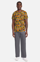Happy Pumpkin 4 Taschen STRETCH Unisex Kasack