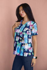 Comic Princess 2 Taschen Damen Kasack | Baumwolle