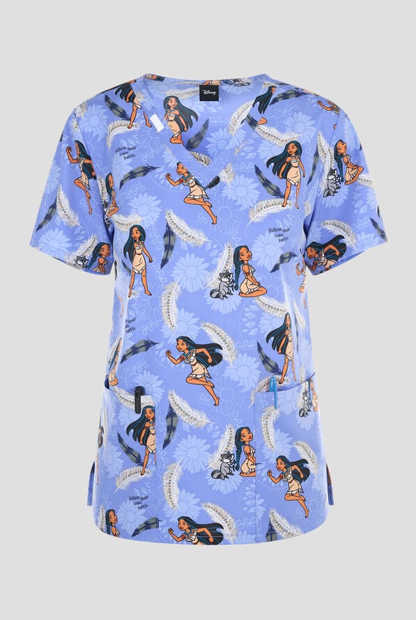 Disney´s Pocahontas 2 Taschen Damen STRETCH Kasack
