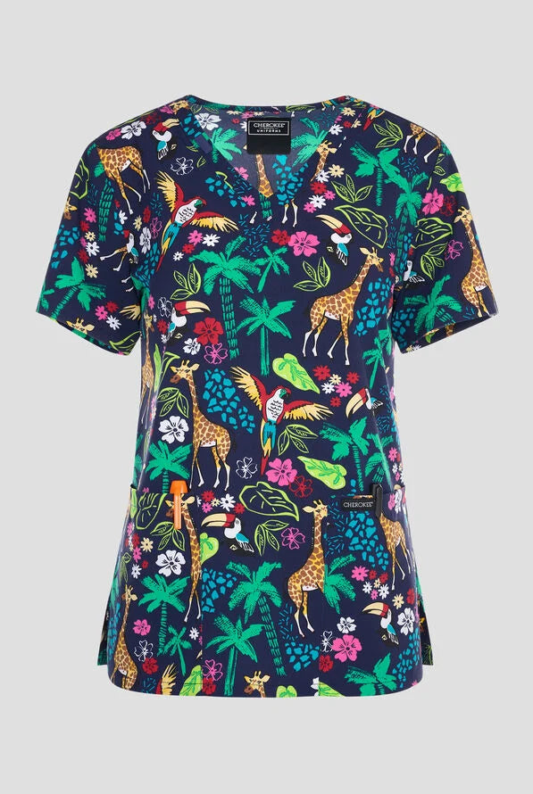 Jungle Jive 2 Taschen STRETCH Damen Kasack