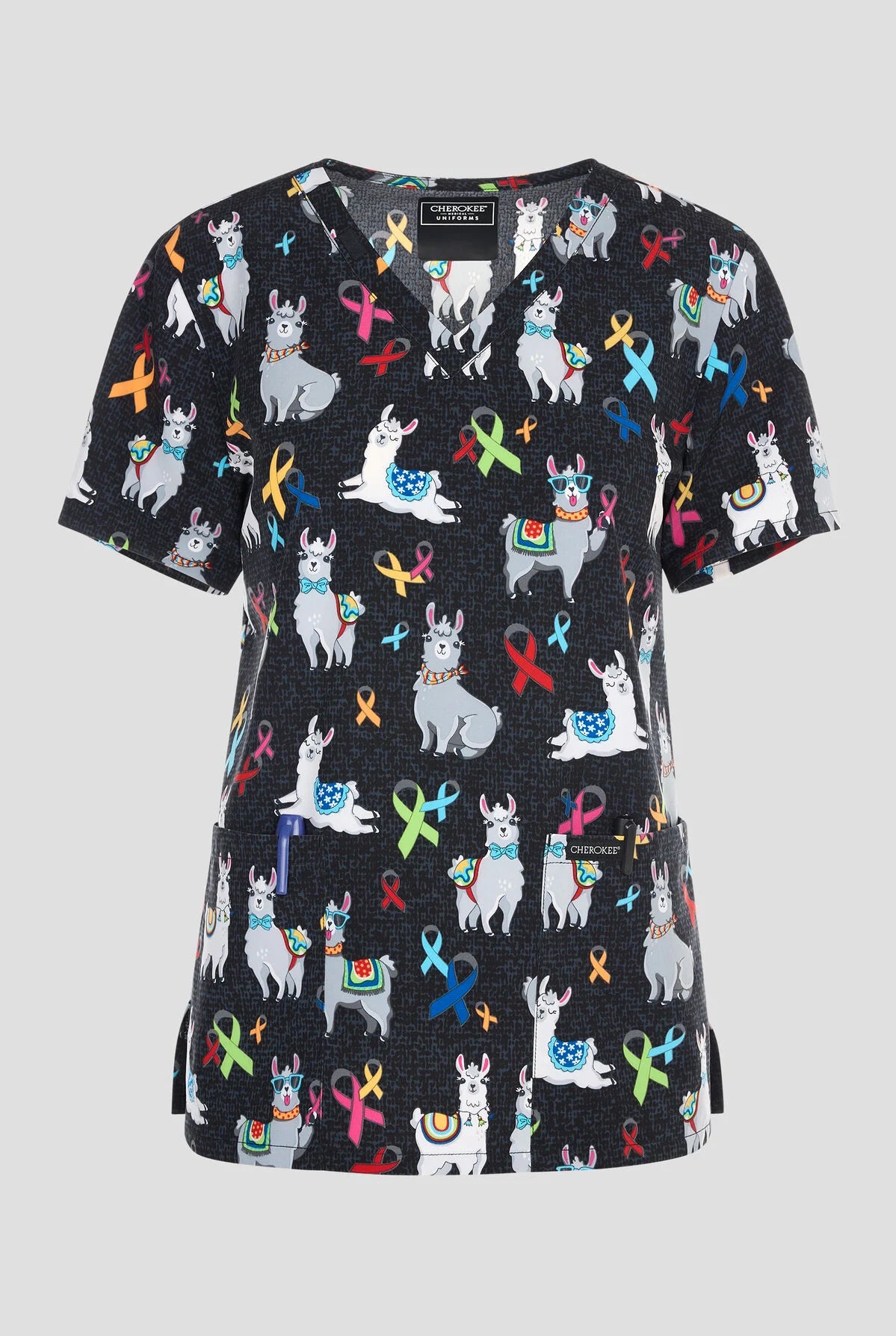 Lama be Aware 2 Taschen STRETCH Damen Kasack