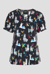 Lama be Aware 2 Taschen STRETCH Damen Kasack