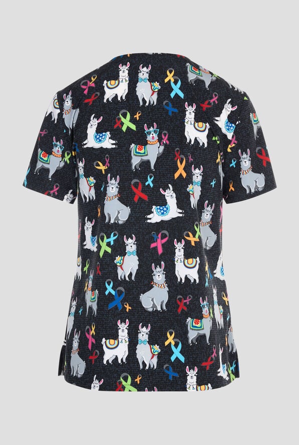 Lama be Aware 2 Taschen STRETCH Damen Kasack