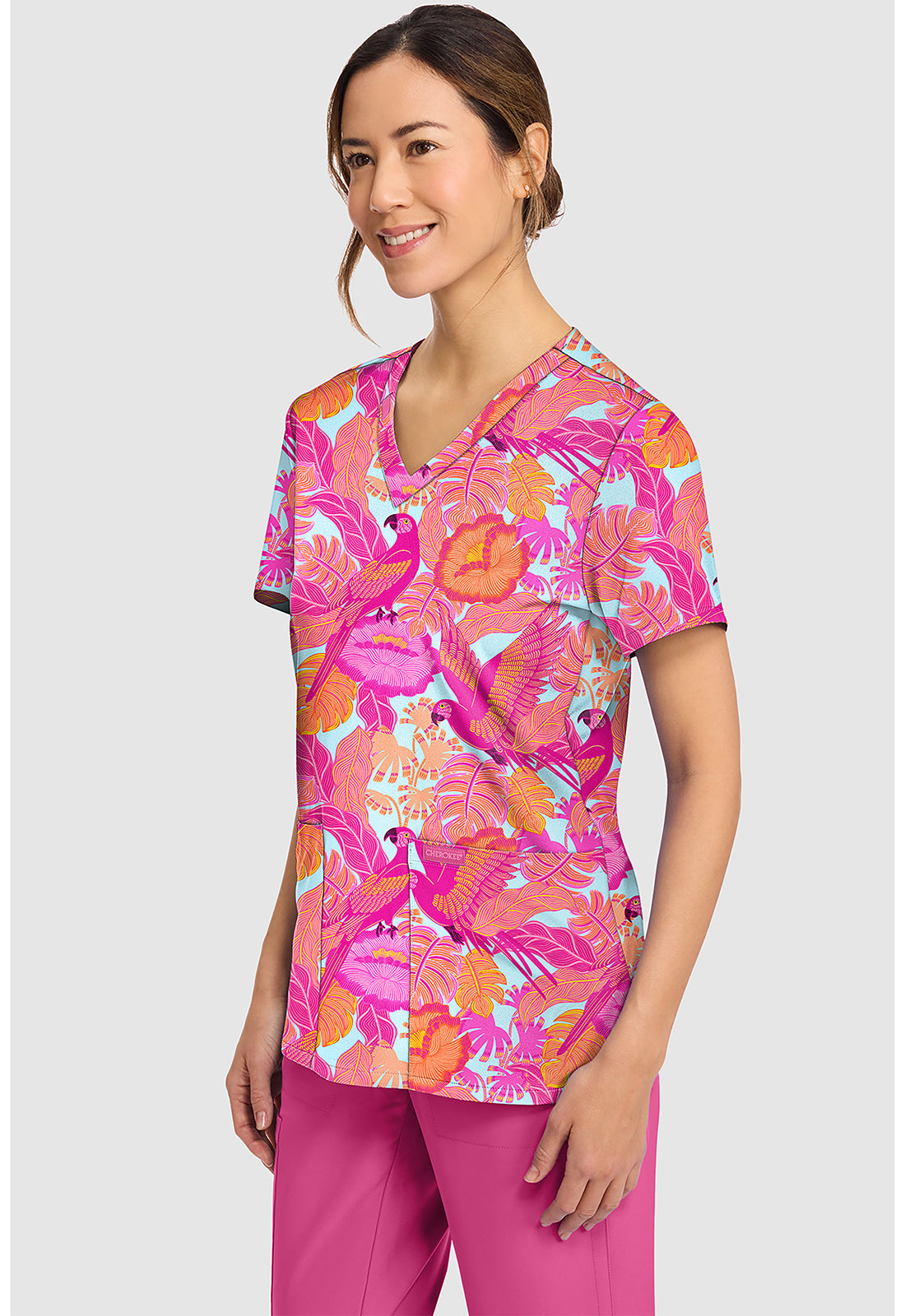Macaw Mania 2 Taschen STRETCH Damen Kasack