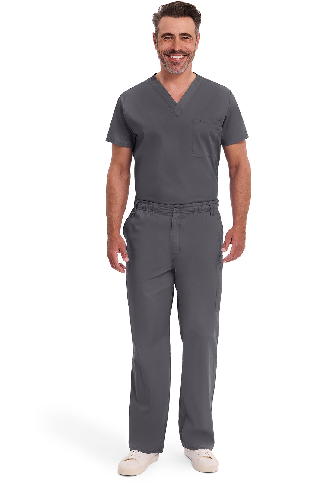 Anthrazit 7 Taschen Signature Zip Fly Herren Schlupfhose