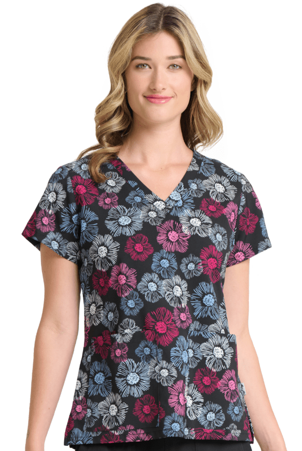 Flower Silhouette Damen Blumen Kasack 