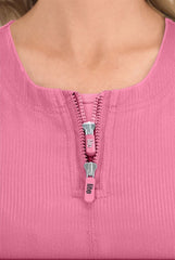 Serenity Reißverschluss Peony Pink 4 Taschen STRETCH Damen Kasack
