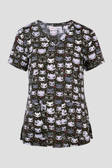 Billy the Cat 2 Taschen STRETCH Damen Kasack