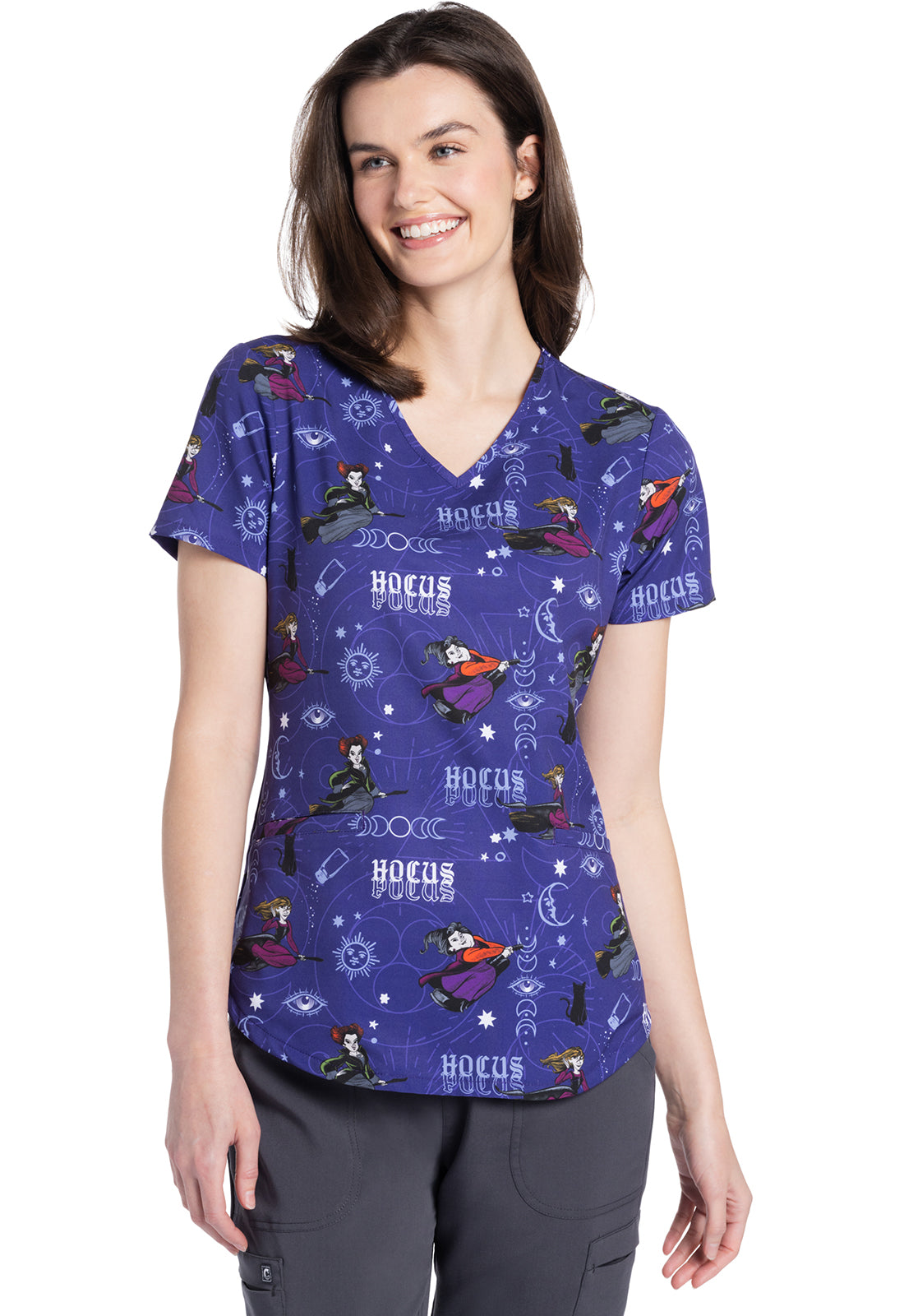 Hocus Pocus 3 Taschen Damen STRETCH Kasack