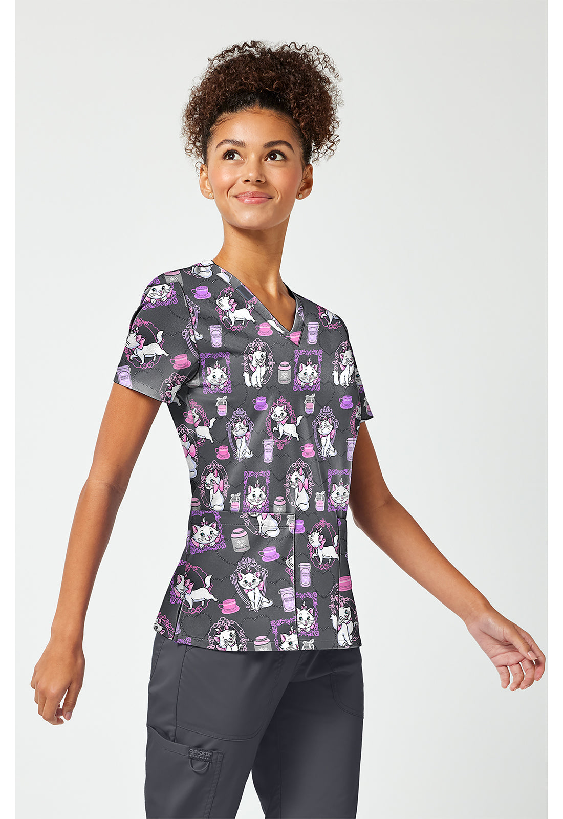 Disney´s Aristocats Cafe Cat 2 Taschen STRETCH Damen Kasack