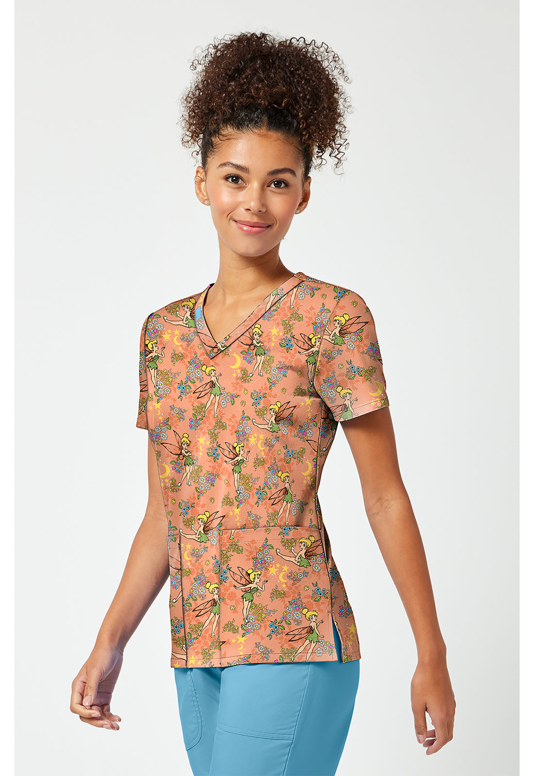 Pixie Petals 2 Taschen Damen STRETCH Kasack