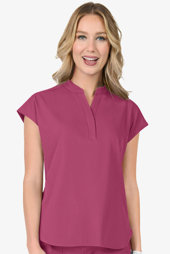 Dolman Deep Rose 2 Taschen STRETCH Damen Kasack