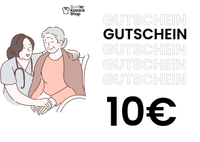 Bunter Kasack Shop Pflege Gutschein 10€
